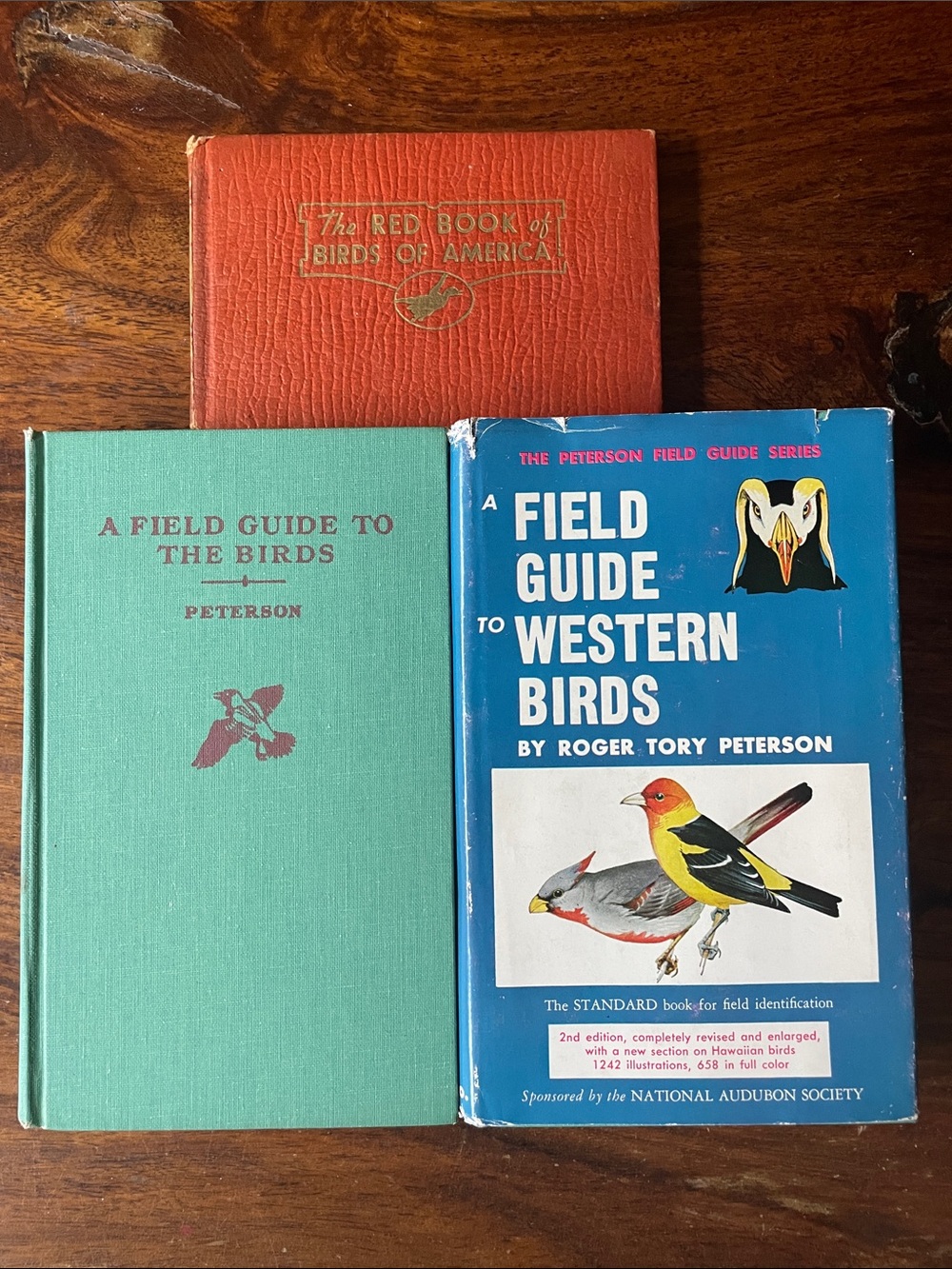 3 Vintage Birds Books: 2 Peterson Field Guides + 1 Red Book Birds of America